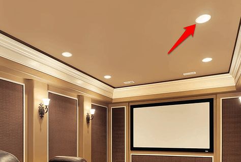 Home Theater Lighting Ideas, Home Theatre Lighting, Recessed Can Lighting, Home Theater Screens, Theater Lighting, Home Theater Lighting, Basement Home Theater, Can Lighting, Column Lighting