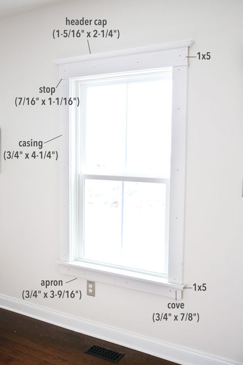 Learn how to install craftsman style interior window trim to give your windows a beautiful custom, finished look! | #craftsmanstyle #windowtrim #woodworking Craftsman Interior Trim, Window Trim Ideas Interior, Craftsman Trim Interior, Craftsman Style Window Trim, Modern Window Trim, Window Trim Styles, Craftsman Style Interior, Craftsman Style Windows, Farmhouse Window Trim