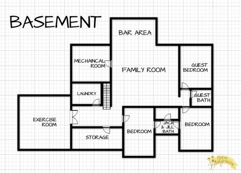 Bloxburg Basement Layout Ideas, Bedrooms In Basement Floor Plan, Basement House Bloxburg, Bloxburg House Layouts Basement, Bloxburg House Layouts With Basement, Basement Ideas Sims 4, Cute Minecraft Basement Ideas, Bloxburg House Ideas Basement, Basement Floorplan Ideas Layout