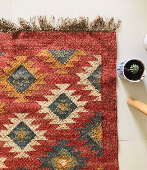 Jute Wool Rug, Navajo Rugs, Flat Woven Rug, Handmade Kilim Rugs, Weaving Process, 3x5 Rug, Handwoven Kilim, Jute Rug, Cotton Rug