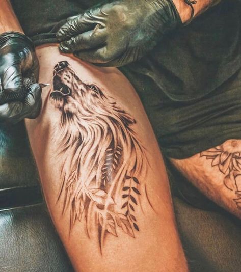 Smokey Wolf Tattoo, Bear And Woman Tattoo, Wolf Tattoo Sleeve For Women, Good Wolf Bad Wolf Tattoo, Mystical Wolf Tattoo, Wolf Howling Tattoo Design, Howling Wolf Tattoo For Women, White Wolf Tattoo For Women, Wolf With Feathers Tattoo