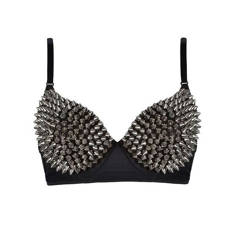 PUNK BRA WITH SILVER STUDS (33 CAD) ❤ liked on Polyvore featuring tops Silver Studs, Festival Bra, Acne, Off White, Streetwear Brands, Men And Women, Gucci, Independent Design, Luxury Fashion