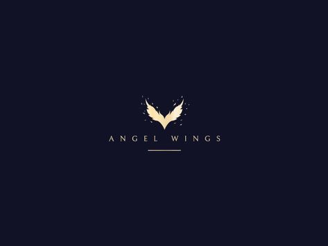 Angel Wings logo by Umuarus on Dribbble Angel Wings Logo, Dance Logo, Church Logo, Angels Logo, Fly Logo, Energy Healing Spirituality, Angel Aesthetic, Wings Logo, Wings Tattoo