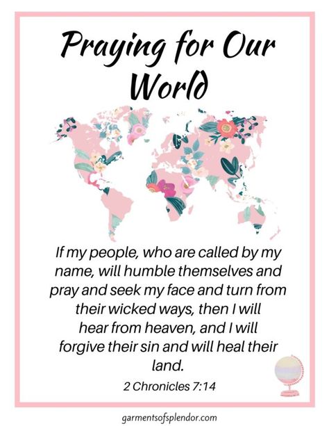 The Power of Intercessory Prayer -Our world needs lots of prayer right now--let's intercede for our world and pray fervently for God to heal our land! #prayer #prayingforourworld #prayersfortheworld Prayers For This World, Intercession Prayers, Pray For Others, Pray Scripture, Intercessory Prayer, 2 Chronicles 7:14, Praying For Others, Personal Prayer, Everyday Prayers