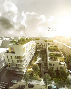 Luz Social Housing Architecture, Landscape And Urbanism Architecture, Collective Housing, Urban Housing, Apartment Architecture, Landscape And Urbanism, Green Architecture, Social Housing, Architecture Rendering