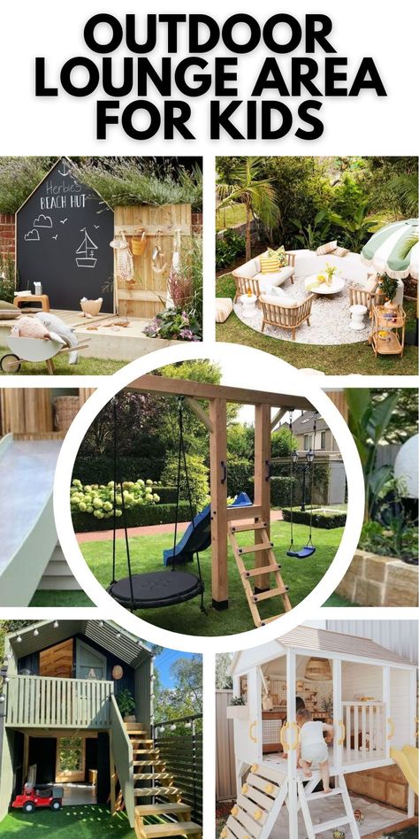 Nature's playground awaits! Explore how to incorporate the beauty of the outdoors into your kids' lounge area, fostering a deep connection with nature Natural Outdoor Playground, Outdoor Lounge Area, Wooden Playhouse, Active Play, Backyard Paradise, Wooden Staircases, Rustic Retreat, Lounge Area, Deep Connection