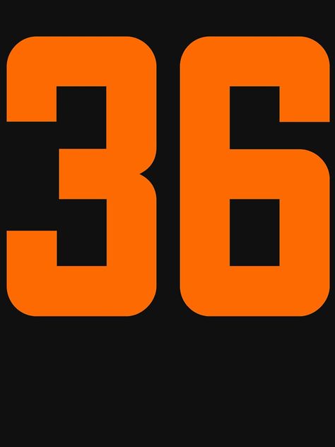 Number 36 42 Number Logo, 98 Number Logo, 81 Number Logo, Black Crew Neck T-shirt With Number Print, Orange Number, Number Wallpaper, Black Numbers, Wallpapers Iphone, Orange Design