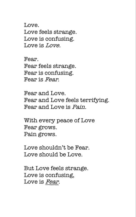 The Fear Of Falling In Love, Fear Of Commitment Quotes, Falling In Love Poetry, Fear Of Love Quotes, Fear Of Falling In Love, Example Of Poem, Poem Themes, Commitment Quotes, Love Fear