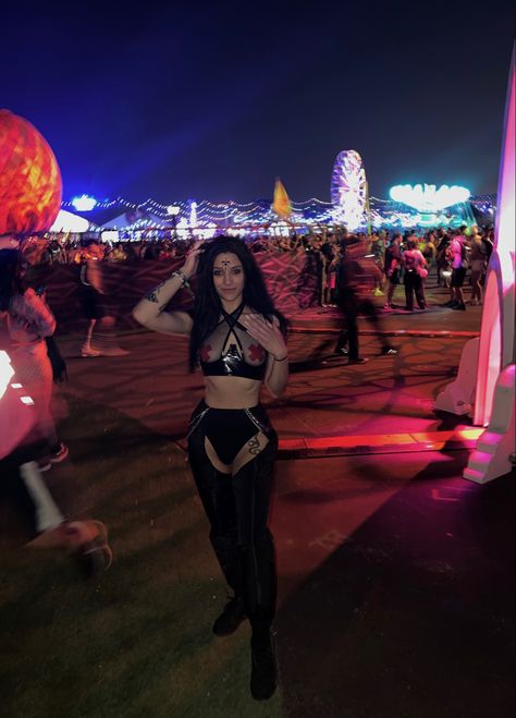 Pasties rave edc fishnet chaps rave girl Jumpsuit Rave Outfit, Rave Chaps Outfit, Rave Pasties Outfit, Rave Chaps, Rave Aesthetic Outfit, Underground Rave Aesthetic, Rave Outfits Pants, Character Clothes Ideas, Aesthetic Trippy