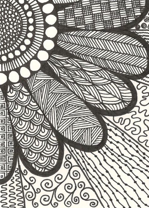 40 More Zentangle Patterns To Practice With - Bored Art Doodle Art Ideas, Doodle Art For Beginners, Zentangle Pattern, Easy Doodle, Doodle Art Journals, Design Mandala, Doodle Art Drawing, Art Tumblr, Mandala Art Lesson