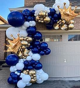 Navy Blue Balloon Garland, Blue Balloon Garland, Boys Birthday Party, Blue Balloon, Garland Arch, Arch Kit, Blue Balloons, Gold Balloons, Boys Birthday