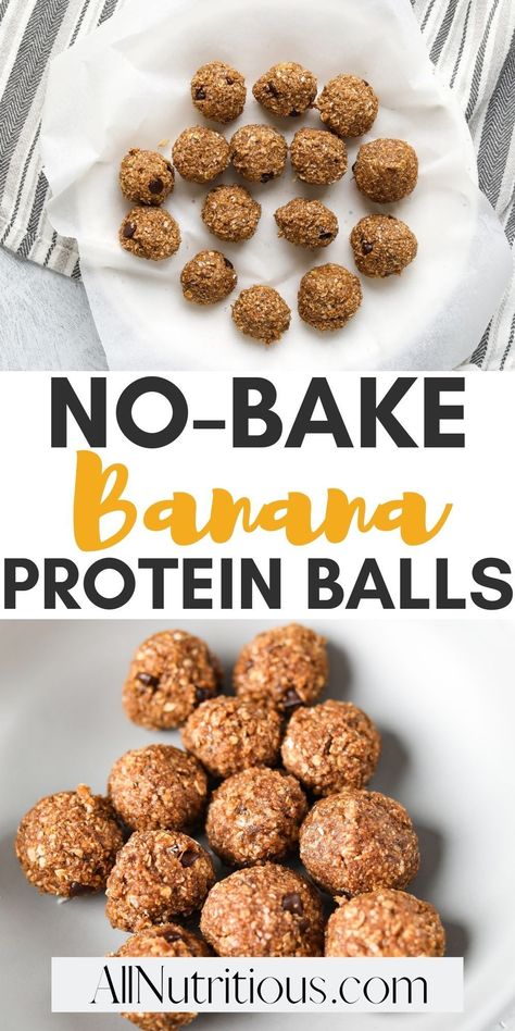 No Bake Banana Protein Balls, High Protein Snacks With Banana, No Bake Protein Balls With Protein Powder, Iron Rich Protein Balls, Cocoa Protein Balls, Protein Banana Balls, Non Peanut Butter Protein Balls, High Protein Snack Balls, Afternoon Protein Snack