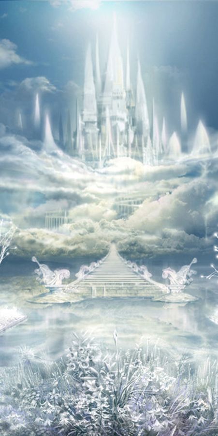 Heaven Realm, Heaven City, Heavenly Realm, Heaven Wallpaper, Dark Spirit, Floating City, Heaven Art, Castle In The Sky, Fantasy Castle