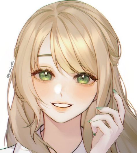 Blonde And Green Eyes, Green Eyes Character, Green Eyes Drawing Anime Art, Blonde Hair With Green Eyes, Blonde Hair And Blue Eyes Anime, Anime Blonde Hair Female Green Eyes, Pretty Anime Women Blonde Hair, Pretty Blonde Anime Woman, Blonde Anime Woman Green Eyes