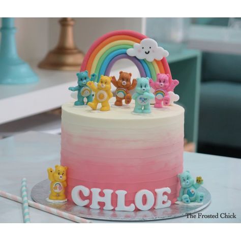 Care Bear Cake, Care Bear Cakes, Care Bears Birthday Party, Care Bear Party, Care Bear Birthday, Vintage Birthday Cakes, Gourmet Candy, Rainbow Birthday Cake, Bear Cake