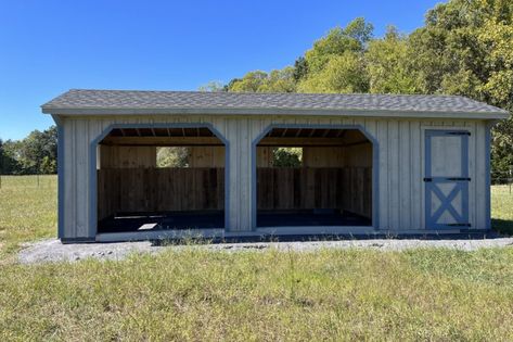 Run In Horse Shed For Sale | Small Horse Barn | Fisher Barns Horse Shelter Ideas Cheap, Run In Shed For Horses, Horse Run In Shed, Mini Horse Barn, Simple Horse Barns, Small Horse Barn, Small Horse Barns, Horse Shed, Horse Barn Ideas Stables