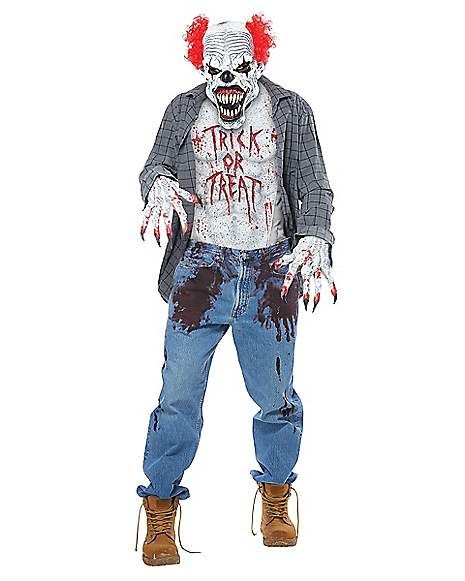 Scary Clown Costume Kit - Spirithalloween.com Clown Costume Men, Costume For Kids Boys, Zombie Clown, Scary Clown Costume, Haunted Trail, Creepy Masks, Boys Diy, Halloween Props Diy, Scary Clown