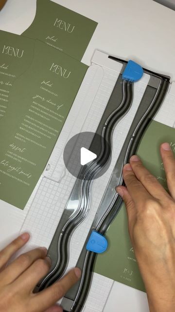 Alexandra Sebastian Co on Instagram: "Do we like the subtle curve or wavy edge for these menus?   I am loving this curvy trend for the summer! Comment “link”below and I will DM you a link to this wavy trimmer! 🤍  #customstationery #weddingmenu #weddingstationery #dayofstationery #bride #diybrides #wedding #stationeryaddict #wavy" Wavy Wedding Invitations, Wavy Invitation, Diy Menu, Shaped Cards, I Am Loving, Diy Brides, Custom Stationery, Wedding Menu, Year Anniversary