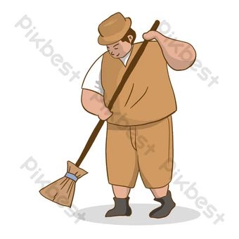 Sanitation Worker, Sweeping The Floor, Sweep The Floor, Psd Free Download, Labor Day, Graphic Design Templates, Free Graphic Design, The Floor, Design Templates