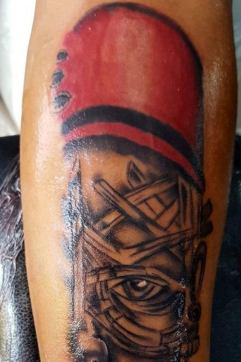 Santeria Tattoos, Army Tattoos, Face Tattoos, Book Tattoo, Tattoos Designs, Mandala Tattoo, Black And Grey Tattoos, Tattoo Style, Polynesian Tattoo