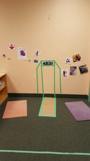 Working out on our treadmill in our Dramatic Play area Exercise Dramatic Play Preschool, Exercise Theme Preschool, Gym Dramatic Play Preschool, Exercise Creative Curriculum Preschool, Exercise Study Preschool, Preschool Exercise Activities, Preschool Block Area, Preschool Exercise, Healthy Habits Preschool