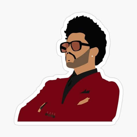 Weeknd Stickers, Weeknd Icon, The Weeknd Icons, Weekend Stickers, The Weeknd Drawing, Jacket Sticker, Drawing Mini, The Weeknd Poster, Arte Indie