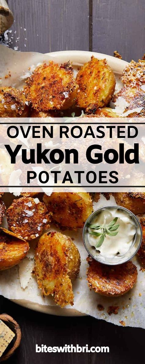 Yukon Potato Recipes, Baked Yukon Gold Potatoes, Crispy Potatoes In Oven, Small Potatoes Recipe, Gold Potato Recipes, Roasted Yukon Gold Potatoes, Yukon Potatoes, Potatoes In Oven, Roasted Potato Recipes