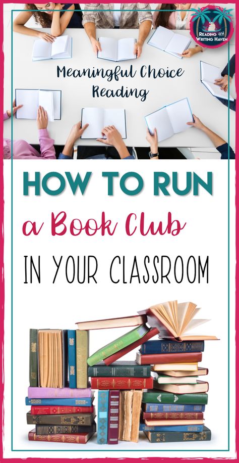 How to Run a Book Club in Your Classroom (Part 1): The Best Form of Choice Reading | Reading and Writing Haven Classroom Book Clubs, Language Arts Teacher, Reading Club, Middle School Reading, Language Arts Classroom, 4th Grade Reading, Book Clubs, Independent Reading, Middle School English