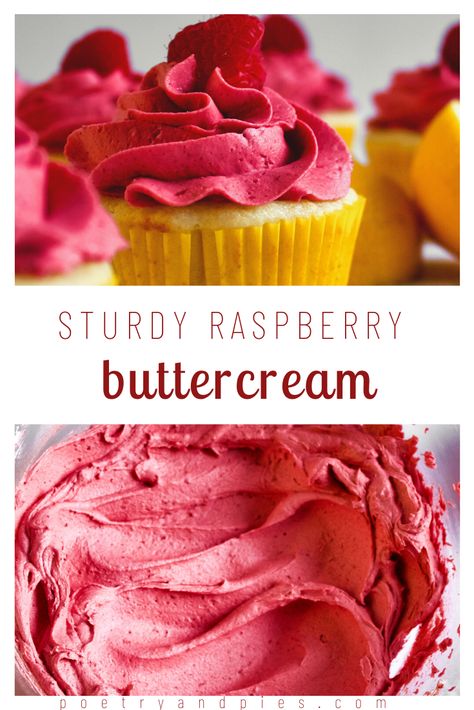 Raspberry Buttercream Frosting Freeze Dried, Raspberry Icing Using Jam, Raspberry Buttercream Frosting With Jam, Raspberry Recipes Dinner, Buttercream Flavors Recipes, Raspberry Frosting Recipe, Raspberry Icing, Raspberry Buttercream Frosting, Raspberry Frosting