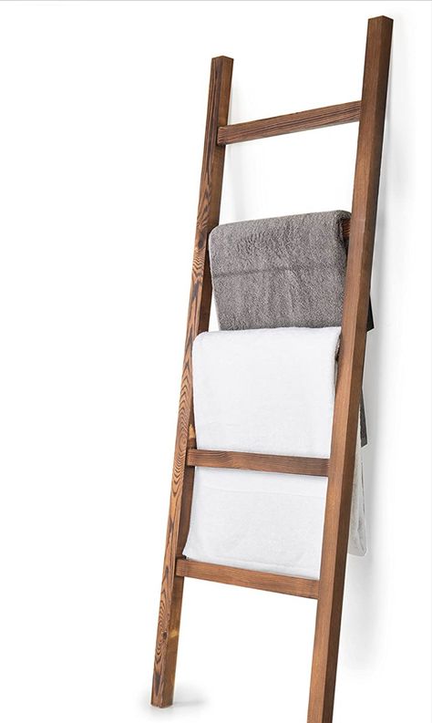 Bathroom Linen Tower, Storage Ladder, Bathroom Ladder, Modern Farmhouse Furniture, Blanket Rack, Quilt Display, Rustic Ladder, Towel Ladder, Wood Ladder