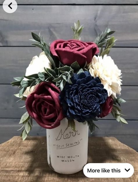 Navy Wedding Centerpieces, Navy Centerpieces, Navy Wedding Decorations, Pretty Wedding Centerpieces, Burgundy Wedding Centerpieces, Navy And Burgundy Wedding, Blue Wedding Centerpieces, Blue Wedding Decorations, Fall Wedding Color Schemes