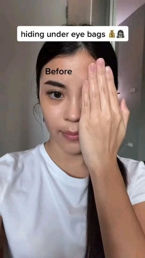 No Transfer Makeup Tutorial, Make Up For Bags Under Eyes, How To Hide Under Eye Bags With Makeup, Patchy Makeup Avoid, How To Cover Eye Bags With Makeup, Natural Makeup For Work, Undereye Makeup Tutorial, Concealer Hacks, Dark Undereye