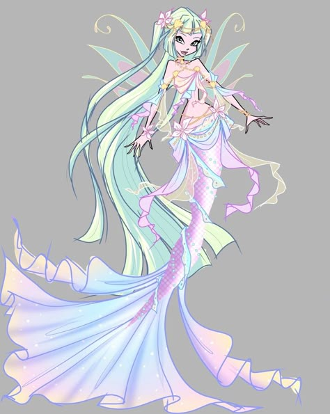 Winx Mermaid, Monster High Mermaid, Fairy Academy, Winx Club Fanart, Magical Girl Outfit, Winx Club Oc, Warrior Outfit, Fairy Paintings, Anime Stars