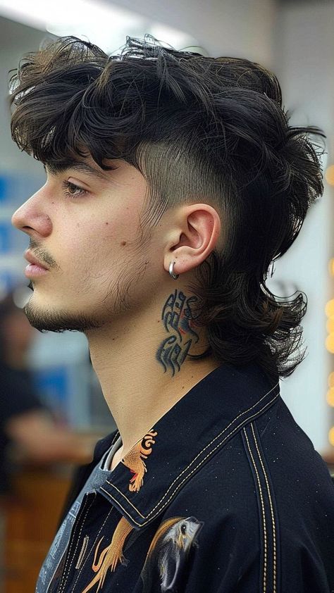 The Best 25 Modern Mullet Haircuts for Men (Detailed Gallery) | 25 Trendy Modern Mullet Haircuts for Men: The Ultimate Guide To New Mullet Hairstyles Cropped Mullet Hair Men, Clean Mullet Haircuts, Classic Mullet Hairstyle Mens, Punk Mullet Shaved Sides, Mullet Undercut Men, Mullet Edgar, Unique Hairstyles Men, Extreme Mullet, Hair Man Style