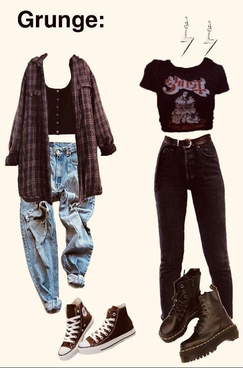 Grunge Outfits Tomboy, 90s Grunge Outfits Punk Rock, Real Grunge, Grunge Outfits Women, Rocker Aesthetic, 90s Grunge Outfits, Grunge Outfits 90s, 80s Outfits, Tomboy Femme