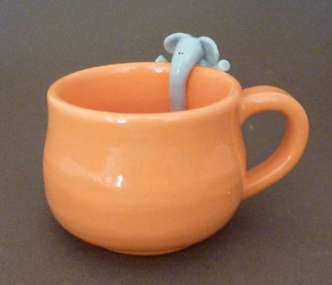 Orange Elephant, Elephant Stuff, Orange Mug, Elephants Never Forget, Orange Mugs, Elephant Decor, Cute Coffee Mugs, Elephant Love, Elephant Lover