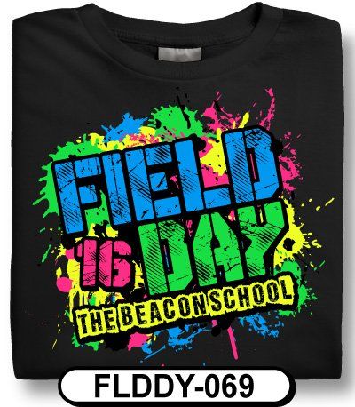 Kids love the spattered look of this field day t-shirt design that really fits the theme! This design might be messy but our process definitely is not! spiritwear.com Field Day Themes, Field Day Tshirt Ideas, Field Day Shirt Ideas, Field Day Shirts, Field Day Shirts Design, School Tshirt Designs, Field Day Games, Class Shirt, Coach Shirts