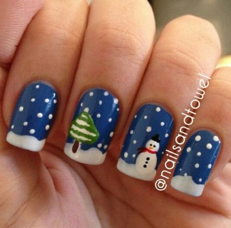 Snowman Nails, Cute Nail Colors, January Nails, Finger Nail Art, Christmas Gel Nails, Cute Gel Nails, Festival Nails, Xmas Nails, Christmas Nail Art