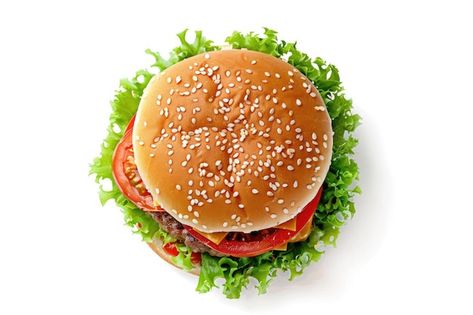 Burger Top View, Tasty Burger, Delicious Burgers, Event Food, Cartoon Clip Art, Top View, Textured Background, White Background, How To Draw Hands