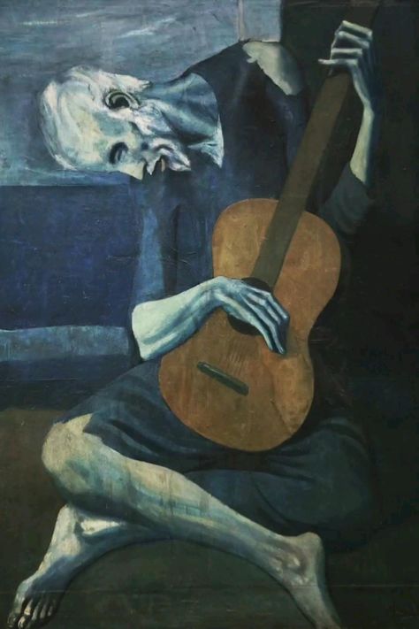 Picasso Famous Paintings, Picasso Blue Period, فنسنت فان جوخ, Picasso Blue, Cubist Movement, Pablo Picasso Art, Dora Maar, Art Picasso, Guitar Wall Art