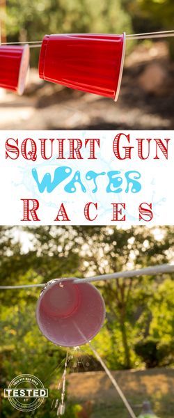 Beat the heat and avoid summer boredom with a few games of Squirt Gun Races. With a few simple items you probably already have around the house. A squirt gun obstacle race course can be created that will keep your kids and their friends entertained for ho Festival Camping, Ideas Backyard, Backyard Games, Camping Games, Summer Games, Carnival Games, Summertime Fun, Finding Nemo, Backyard Fun