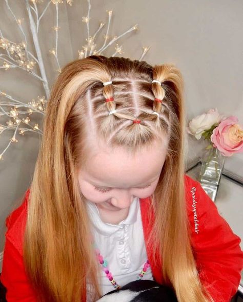 30 Cute Rubber Band Hairstyles For Little Girls Cute Hair Ideas With Rubber Bands, Hair Ideas With Rubber Bands, Hair Styles With Small Rubber Bands, Little Rubber Bands Hairstyles, Easy Hairstyles With Rubber Bands, Rubber Band Hairstyles Natural Hair Easy, Elastic Hair Bands Hairstyles, Cute Rubber Band Hairstyles, Zelda Hair