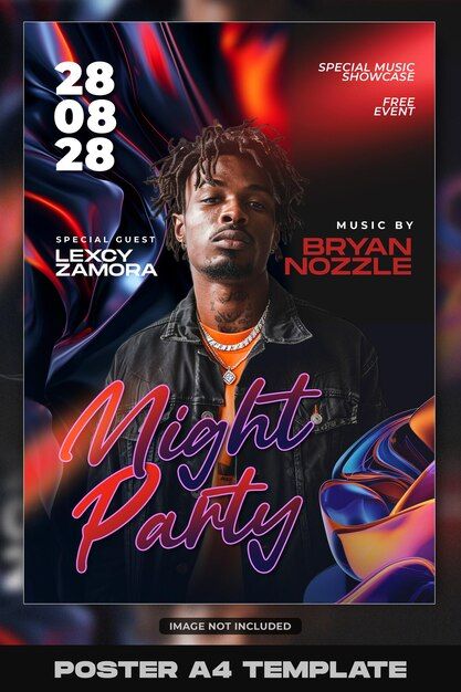 PSD special music show dj event party po... | Premium Psd #Freepik #psd Dj Event Poster, Music Poster Design Graphics, Dj Poster Design, Music Show Poster, Music Event Poster Design, Party Poster Design, Dj Poster, Dj Events, Dj Event