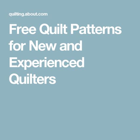 Free Quilt Patterns for New and Experienced Quilters Beginner Quilt Patterns Free, Free Baby Quilt Patterns, Strip Quilt Patterns, Quick Quilts, Hexagon Quilt Pattern, Free Quilt Tutorials, Bed Quilts, Lap Quilt Patterns, Patchwork Blocks