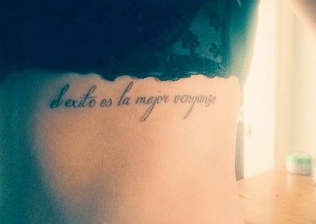 "Success is the best revenge" Tattoo Quotes In Spanish, Spanish Quotes Tattoos, Latin Quote Tattoos, Spanish Quotes With Translation, Spanish Tattoos, Tattoos For Women Small Meaningful, Quotes Spanish, Good Tattoo Quotes, Quotes In Spanish