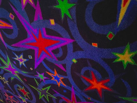 Terezi Pyrope Aesthetic, Vintage Arcade Aesthetic, 80s Arcade Carpet, Bowling Alley Aesthetic, Rollerskate Aesthetic, Bowling Alley Carpet, Setting Aesthetic, Neon Arcade, Arcade Carpet