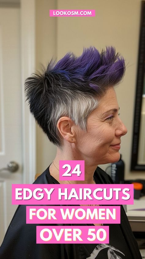 24 Edgy Haircuts for Women Over 50 That Define Modern Beauty Undercut Grey Hairstyles Women, Forward Growing Hairstyles, Pink’s Haircut, Choppy Asymmetrical Bob Edgy Haircuts, Platinum Short Hairstyles, Early 2000s Pixie Haircut, Alecia Moore Hairstyles, Very Short Hair With Highlights, Female Faux Hawk Pixie