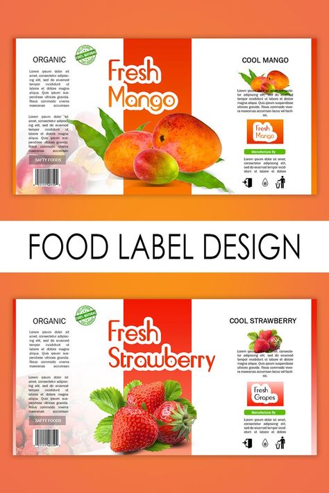 "Image of colorful food label designs. Perfect for sharing on Pinterest. #ColorfulFoodLabelDesign #PackagingDesign" Colorful Food, Food Label, Packing Design, Food Labels, Food Coloring, Label Design, Innovation Design, Concept Design, Packaging Design