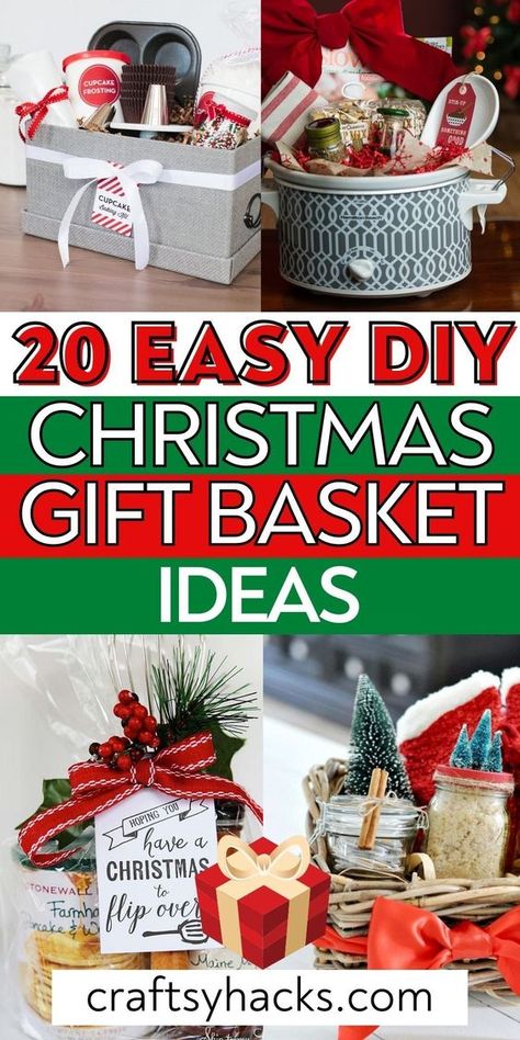 Gift Basket With Throw Blanket, Gingerbread Basket Gift Ideas, How To Gift Socks For Christmas, Recipe Gift Basket Ideas, Crock Pot Gift Basket Ideas, Diy Food Gift Baskets, Outdoor Gift Basket Ideas, Christmas Food Basket Gift Ideas, Homemade Christmas Food Gift Ideas