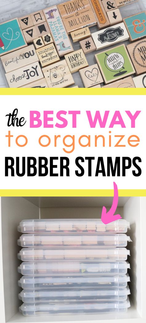 Stamp Storage Ideas, Rubber Stamp Storage, Scrapbook Room Organization, Ikea Crafts, Small Craft Rooms, Craft Spaces, Craft Storage Organization, Scrapbook Storage, Scrapbook Organization